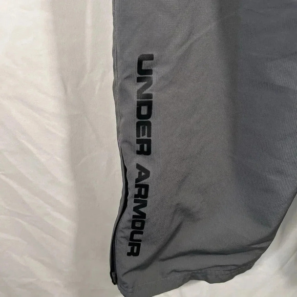 Under Armour Track Pants Men's Large Grey Pull On Drawstring Mesh Lined Pockets - Picture 10 of 13